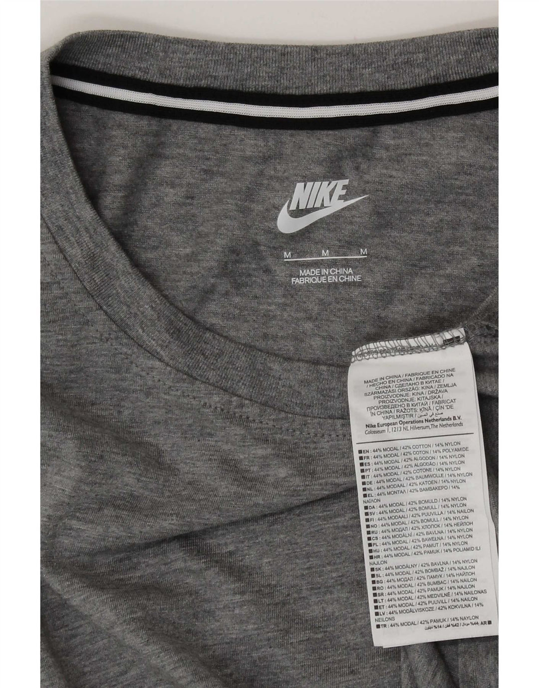 Nike ženska majica kratkih rukava UK 14 Medium Grey Flecked Modal