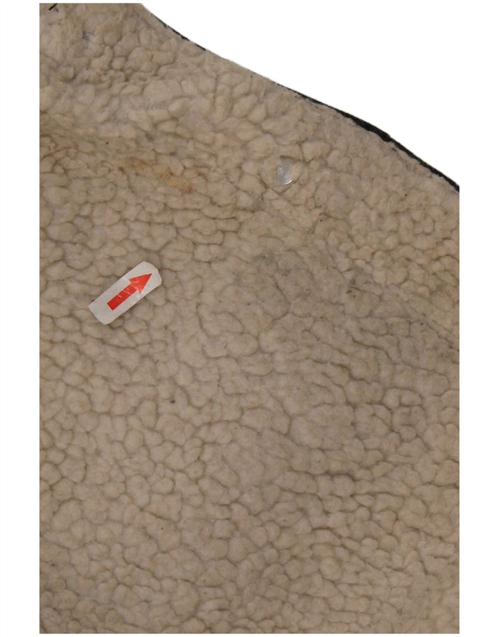 Topshop ženska prevelika Sherpa traper jakna UK 8 Mala crna klasična