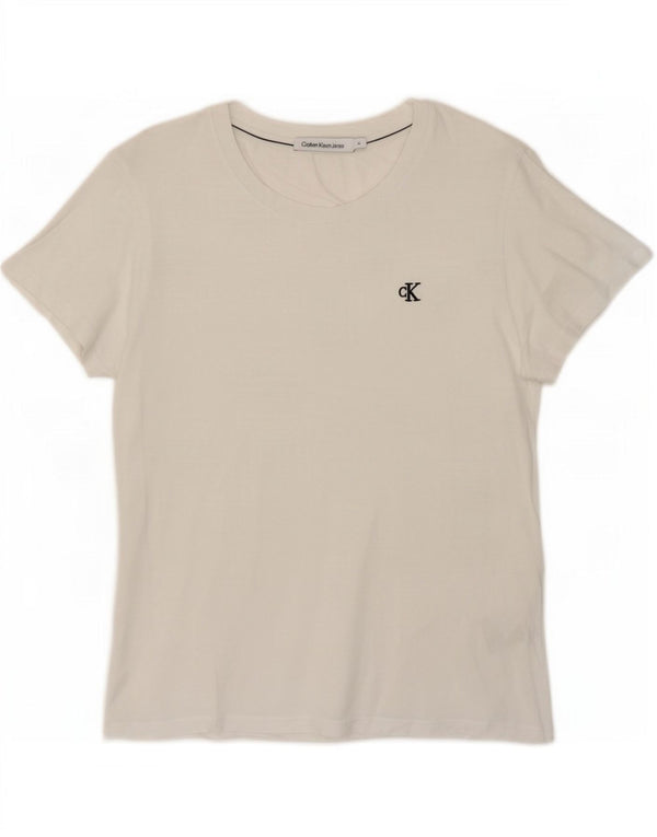 Calvin Klein Jeans Ženska majica kratkih rukava UK 18 XL Bijela
