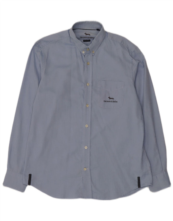 Harmont & Blaine velika plava pamučna muška košulja standardnog kroja