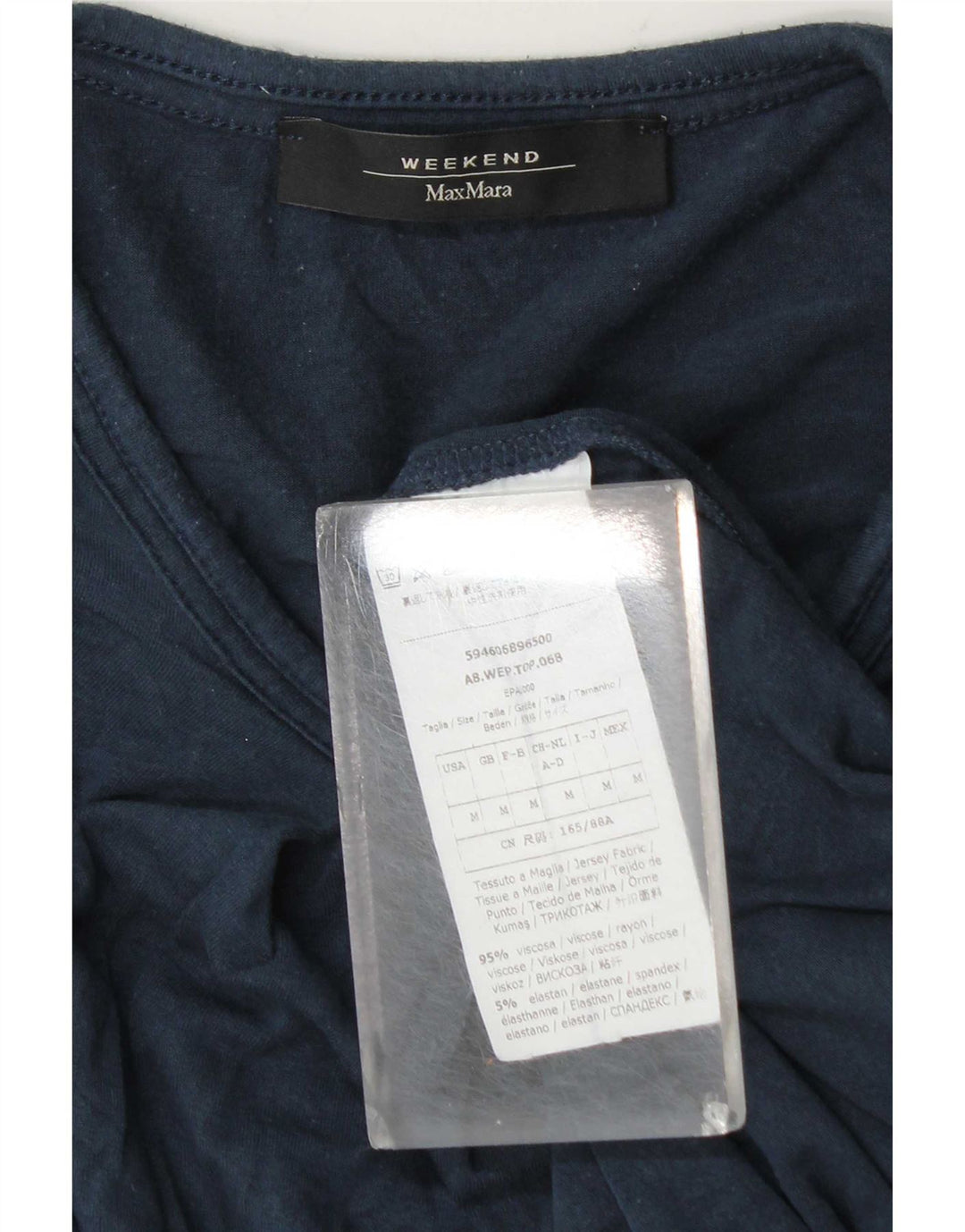 Max Mara ženska vikend majica dugih rukava UK 14 Srednje tamnoplava viskoza