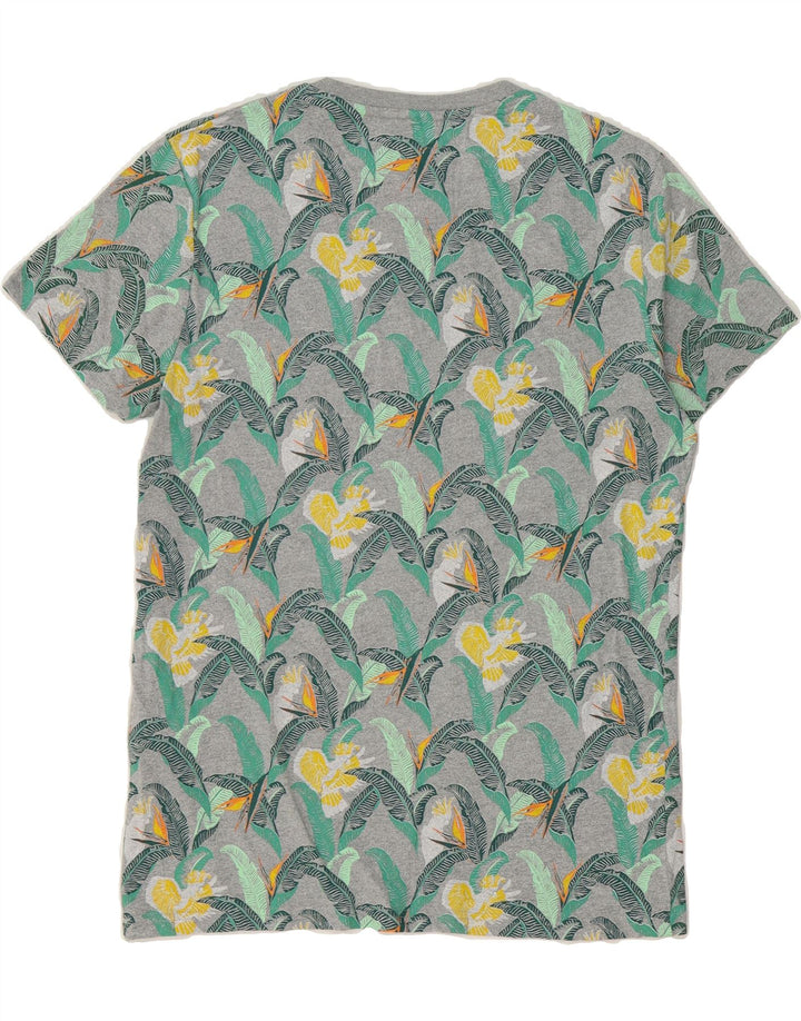 SUPERDRY Mens T-Shirt Top Medium Grey Floral Polyester Vintage Superdry and Second-Hand Superdry from Messina Hembry 
