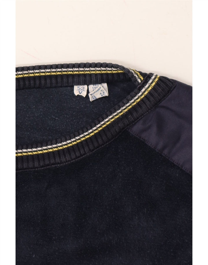 BLUE MOTION Mens Boat Neck Jumper Sweater IT 52 Large Navy Blue Vintage Blue Motion and Second-Hand Blue Motion from Messina Hembry 