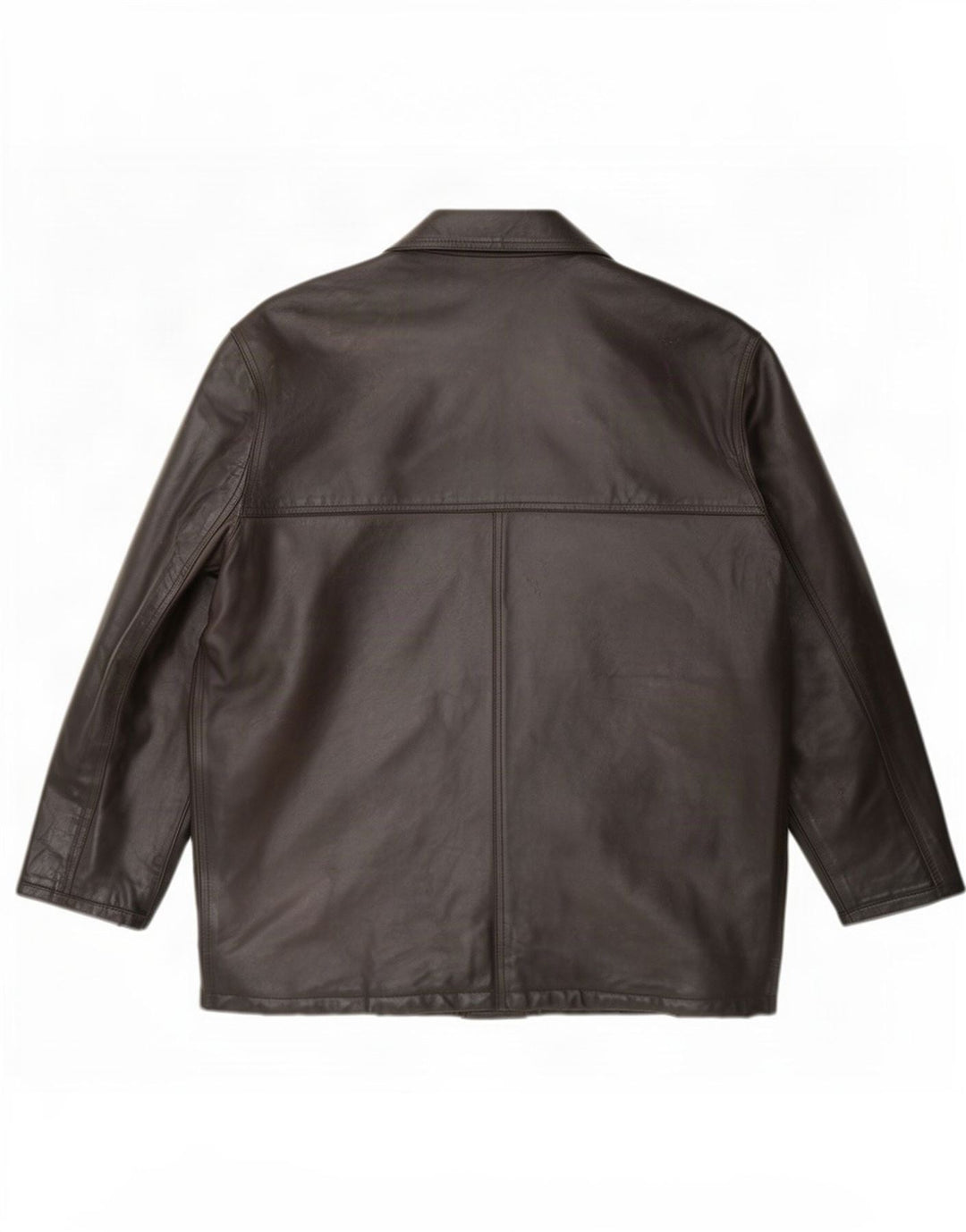 Bayside Mens Leather Jacket UK 38 Medium Brown
