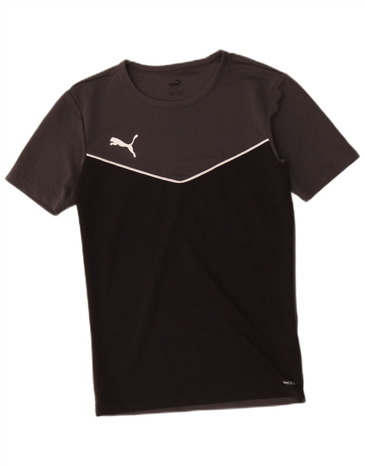 Puma muška majica kratkih rukava mala crna poliesterska boja
