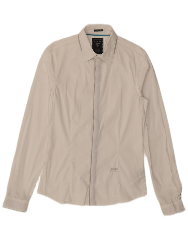 GUESS Muška uska košulja Mala bijela pamučna