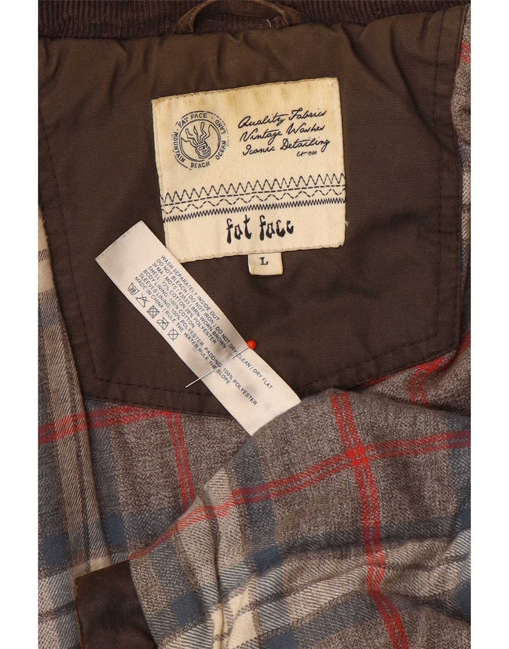 Fat Face Muška jakna od voštanog pamuka UK 40 Large Brown Pamuk