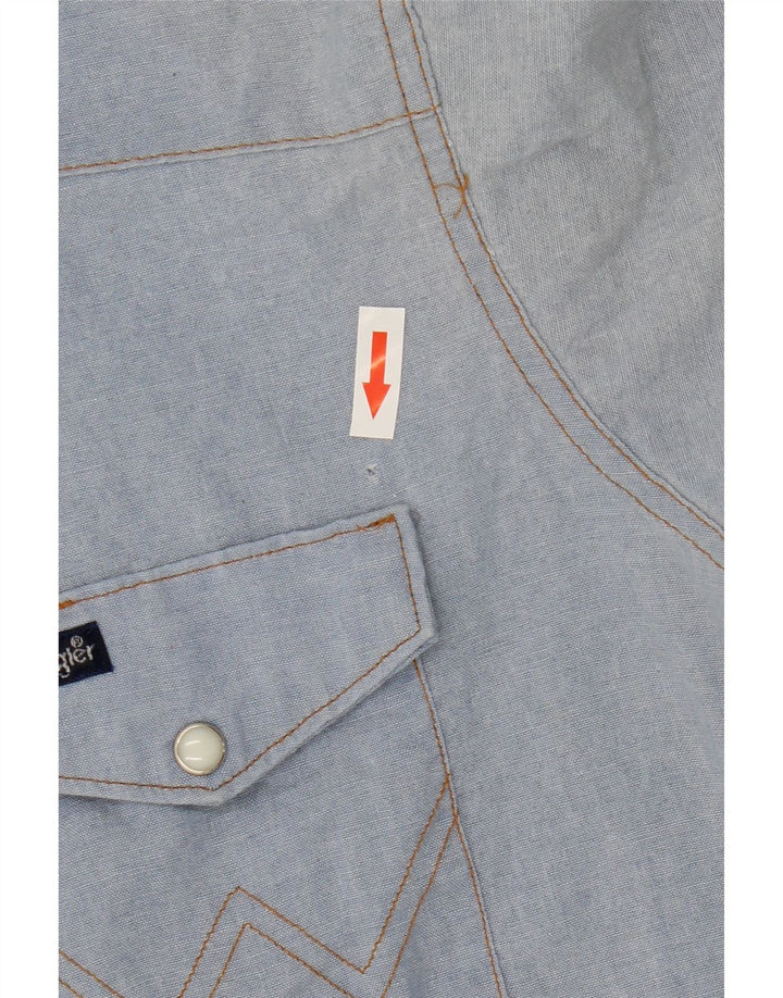Wrangler muška vestern majica veličina 17 XL plavi poliester