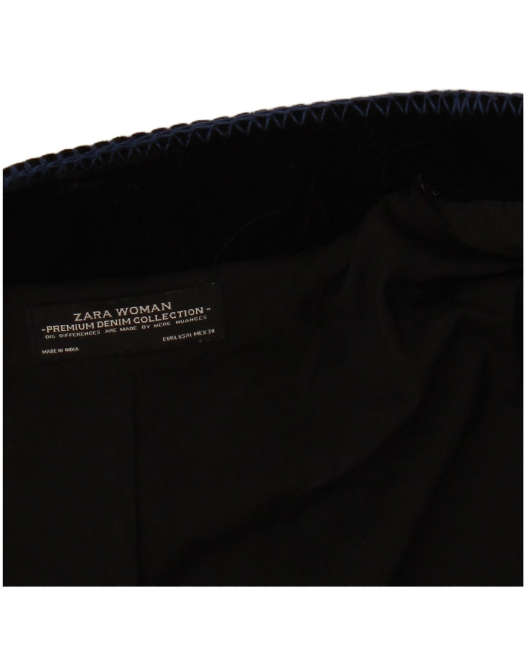 ZARA Ženska baršunasta otvorena bolero jakna UK 16 Veliki crni paisley