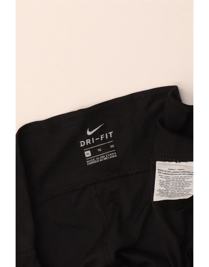 NIKE ženske Dri Fit Graphic Capri tajice UK 18 XL crni poliester