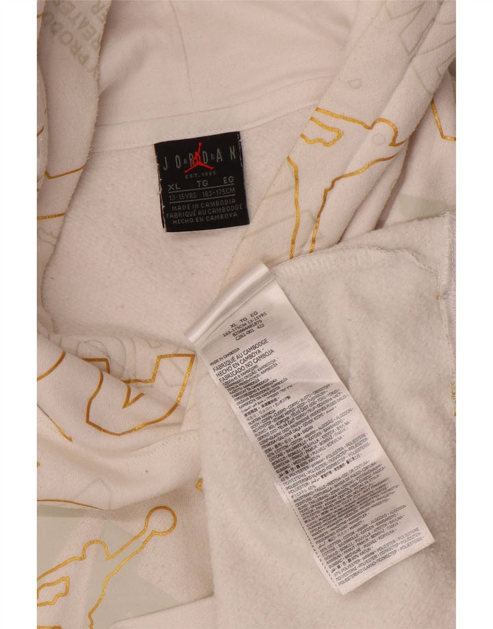 JORDAN majica s kapuljačom s kapuljačom, 13-14 godina XL, bijeli pamuk