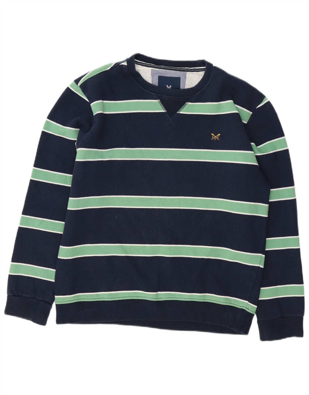 Crew Clothing Muška majica s kratkim rukavima Srednji tamnoplavi pamuk na pruge