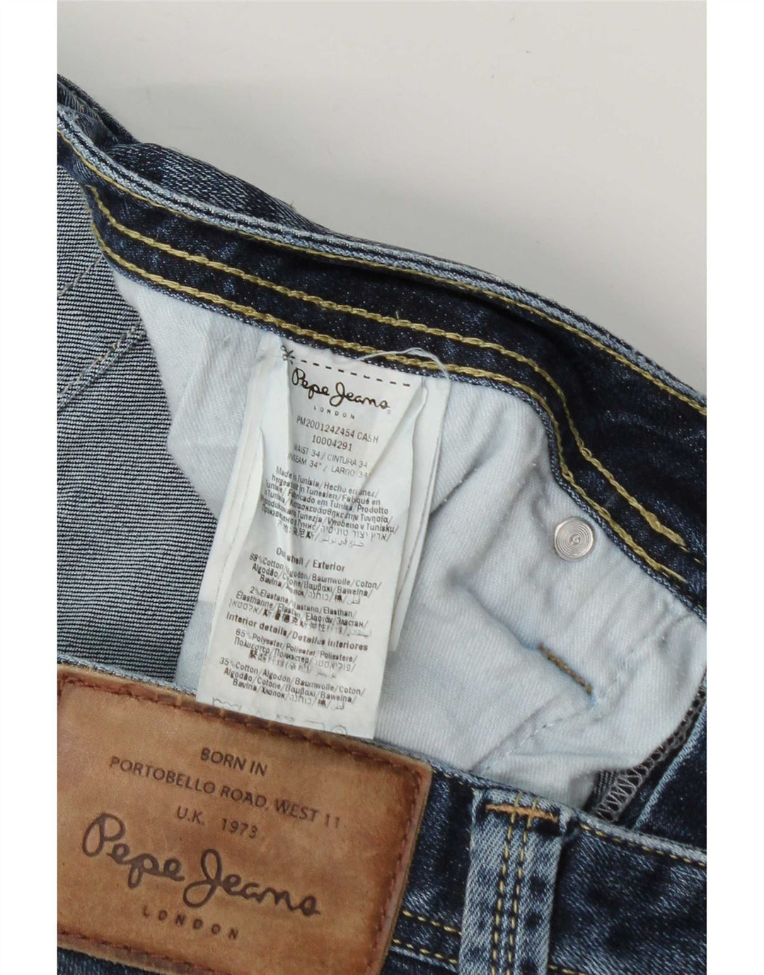 PEPE Jeans Muške uske traperice W34 L34 Plavi pamuk