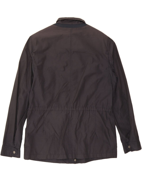 GEOX Mens Utility Jacket UK 42 XL Navy Blue Cotton
