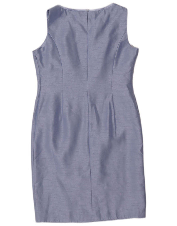 Jaques Vert ženska plava haljina bez rukava UK 14 velika plava cvjetna viskoza