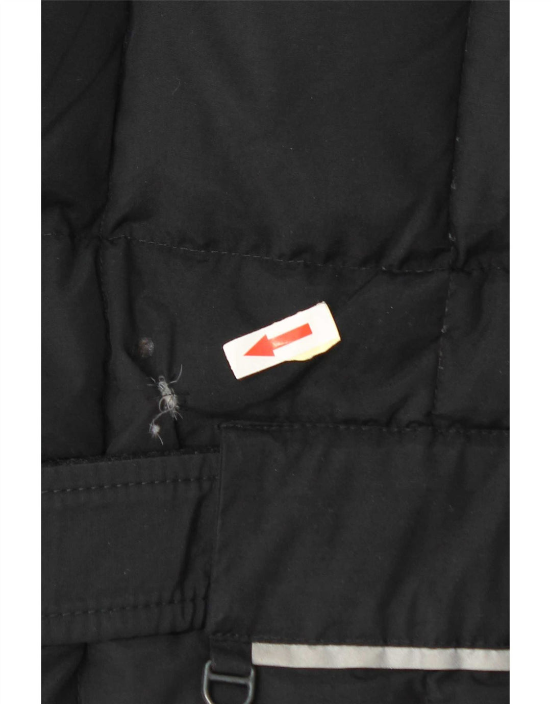 Vintage ženska podstavljena jakna IT 48 XL crni poliamid