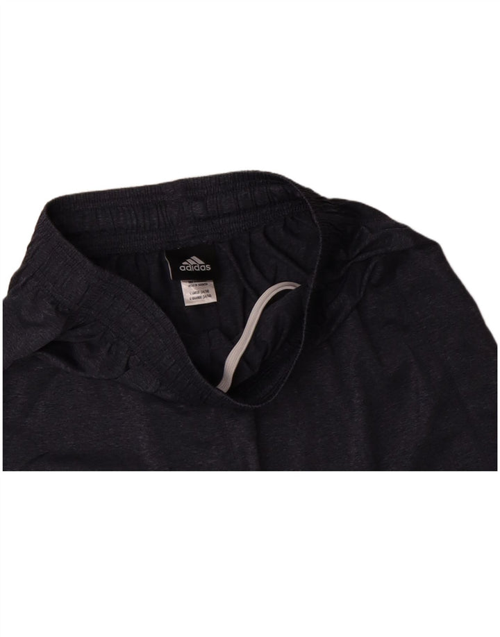 ADIDAS Boys Sport Shorts 14-15 Years Large Navy Blue Polyester