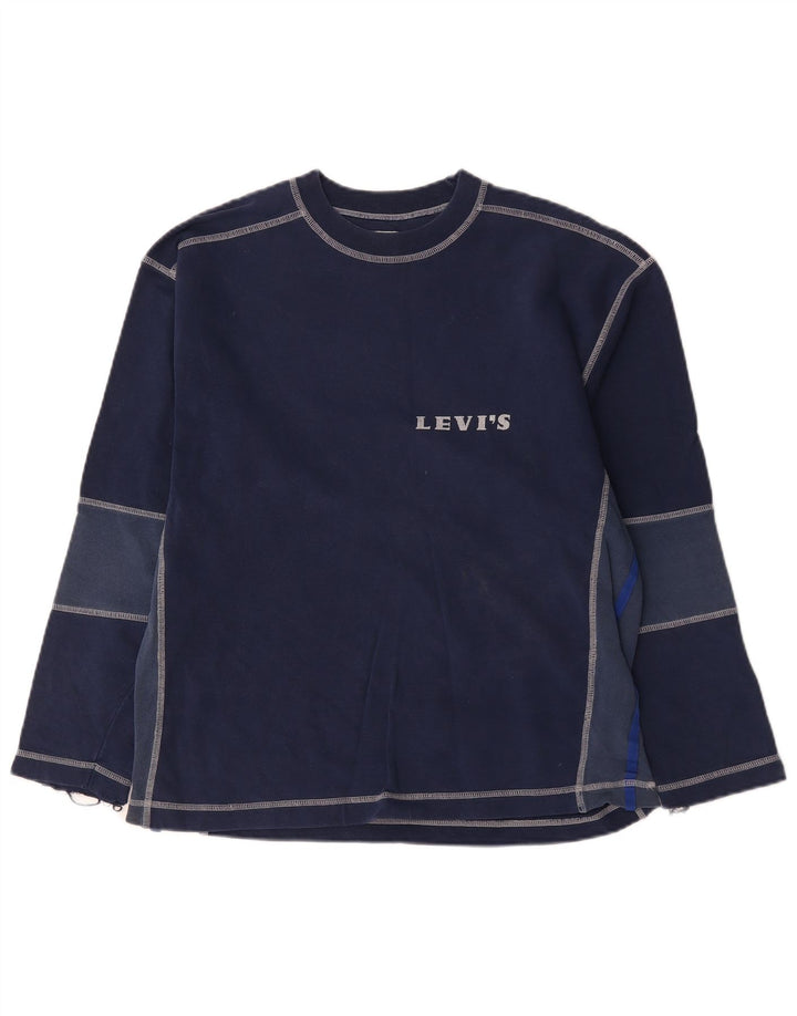 Levi's muška majica dugih rukava srednje tamnoplave boje, pamuk
