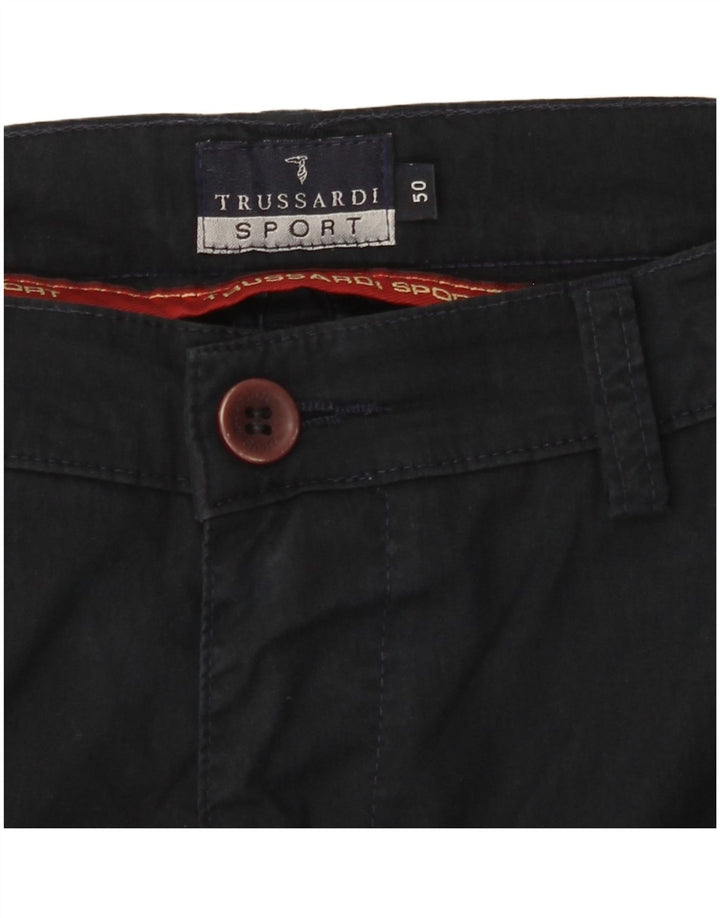 TRUSSARDI muške ravne chino hlače IT 50 Large W30 L31 tamnoplave