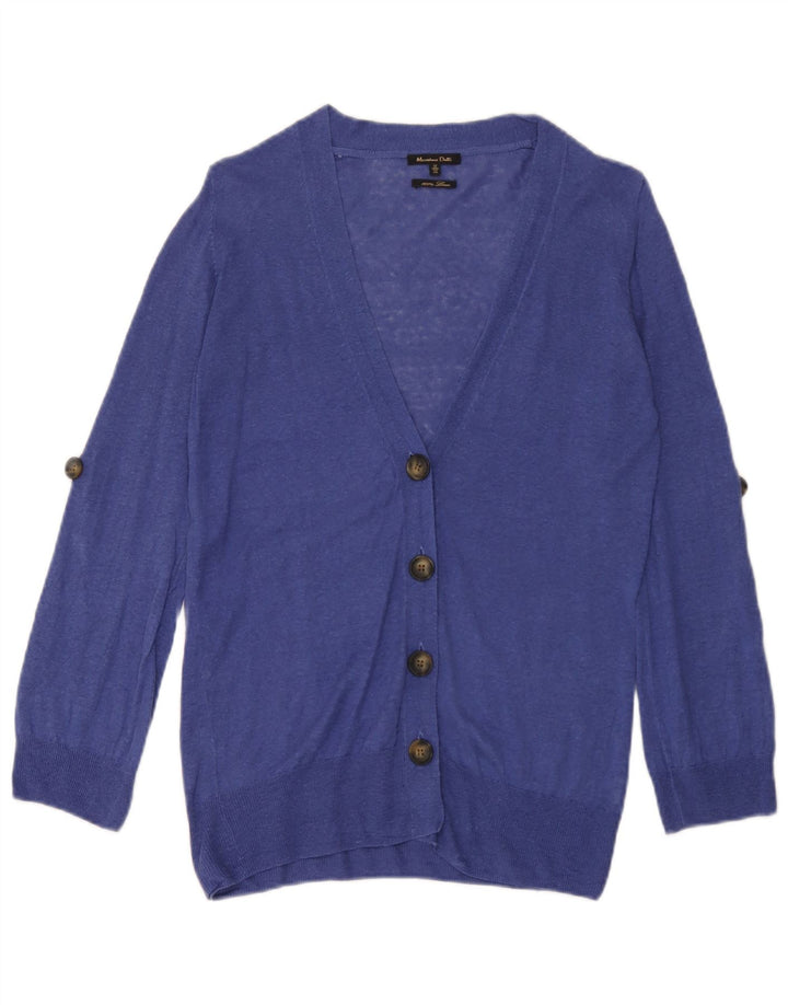 Massimo Dutti ženski kardigan pulover UK 12 srednje plavo platno