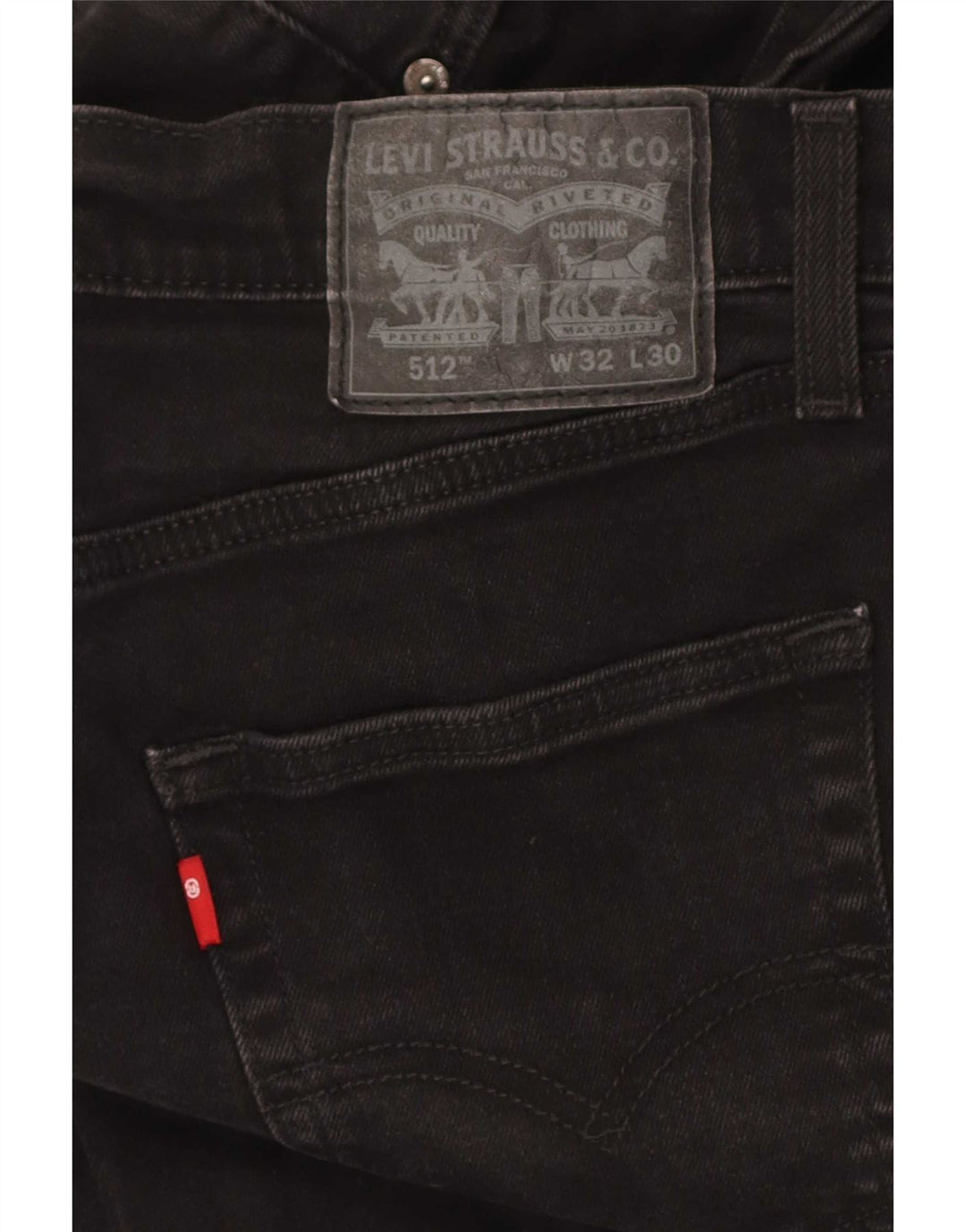 Levi's muške 512 uske traperice W32 L30 crni pamuk