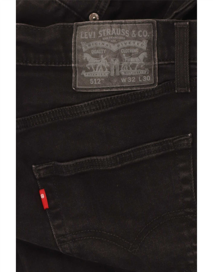 Levi's muške 512 uske traperice W32 L30 crni pamuk