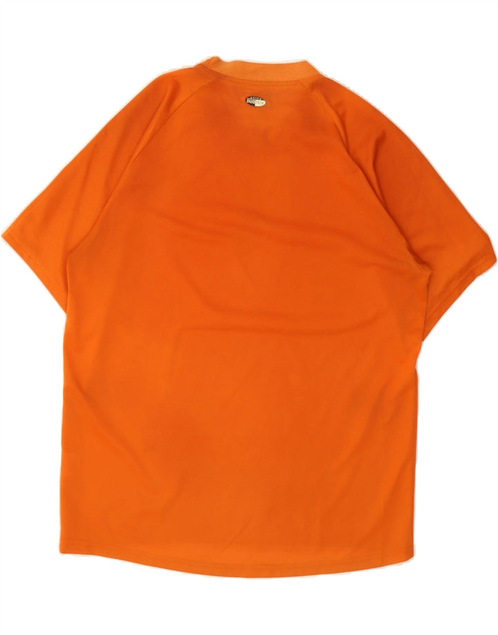 ASICS Mens T-Shirt Top Large Orange Polyester Vintage Asics and Second-Hand Asics from Messina Hembry 