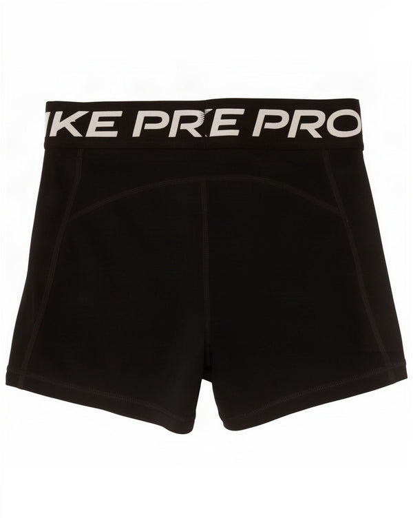 Nike Ženske Dri Fit Graphic Sport Shorts UK 10 Mali crni poliester