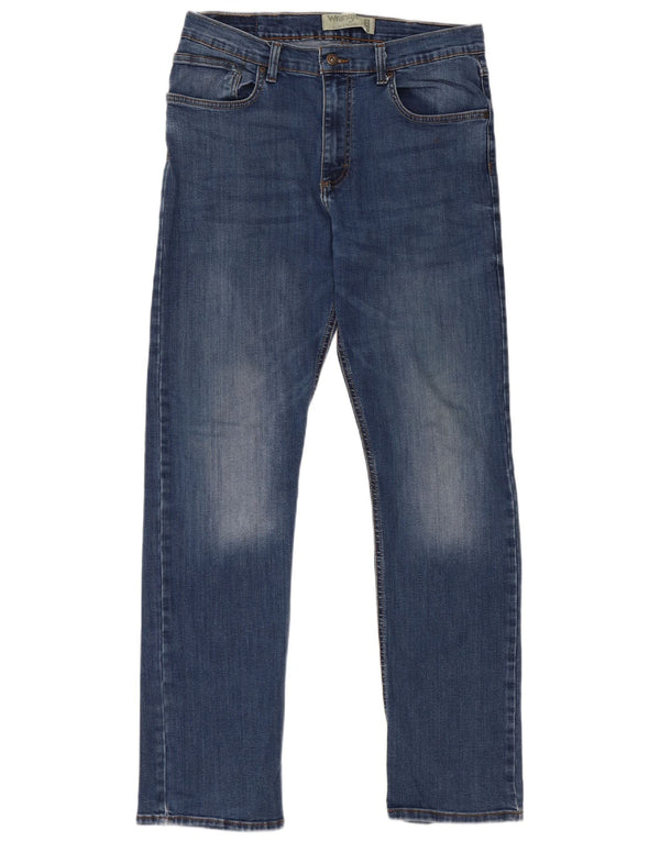 Wrangler ženske ravne traperice 34 L32 plavi pamuk