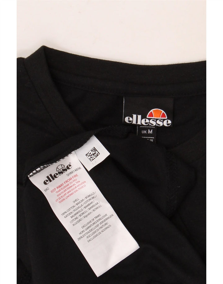 ELLESSE Muška majica kratkih rukava srednje veličine, crni pamuk