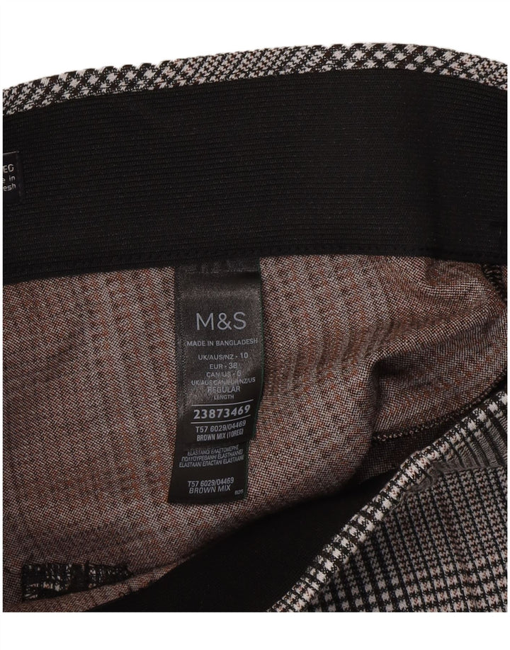 Marks & Spencer ženske tajice UK 10 Male sive houndstooth poliester