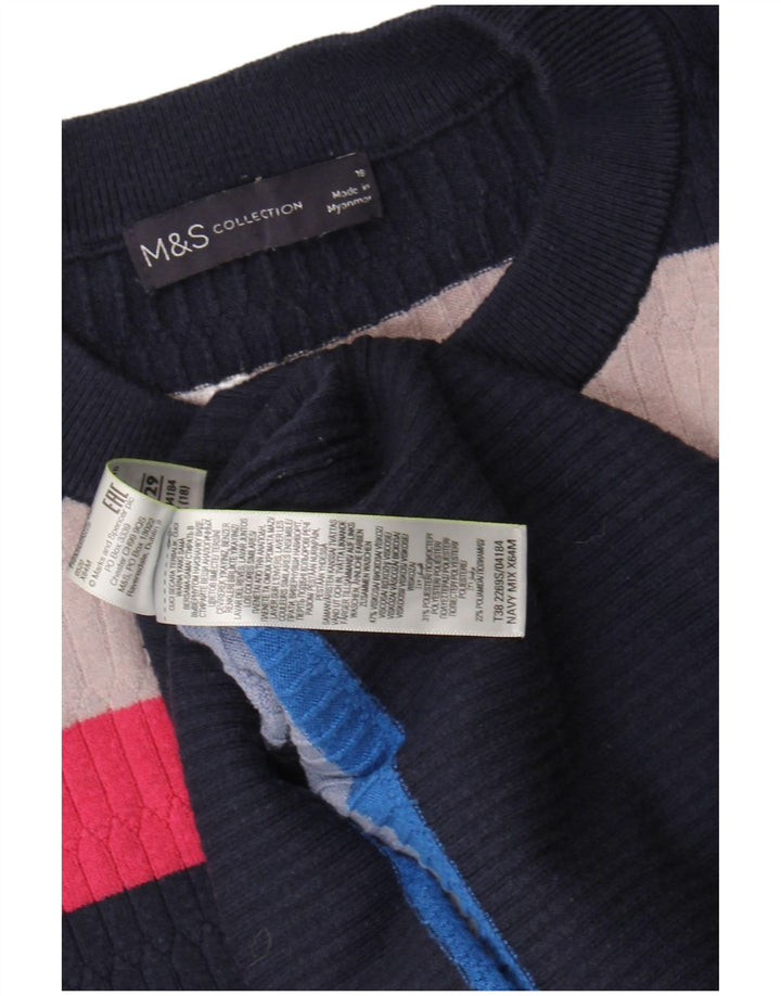 Marks & Spencer ženski džemper s okruglim izrezom UK 18 XL Višebojni