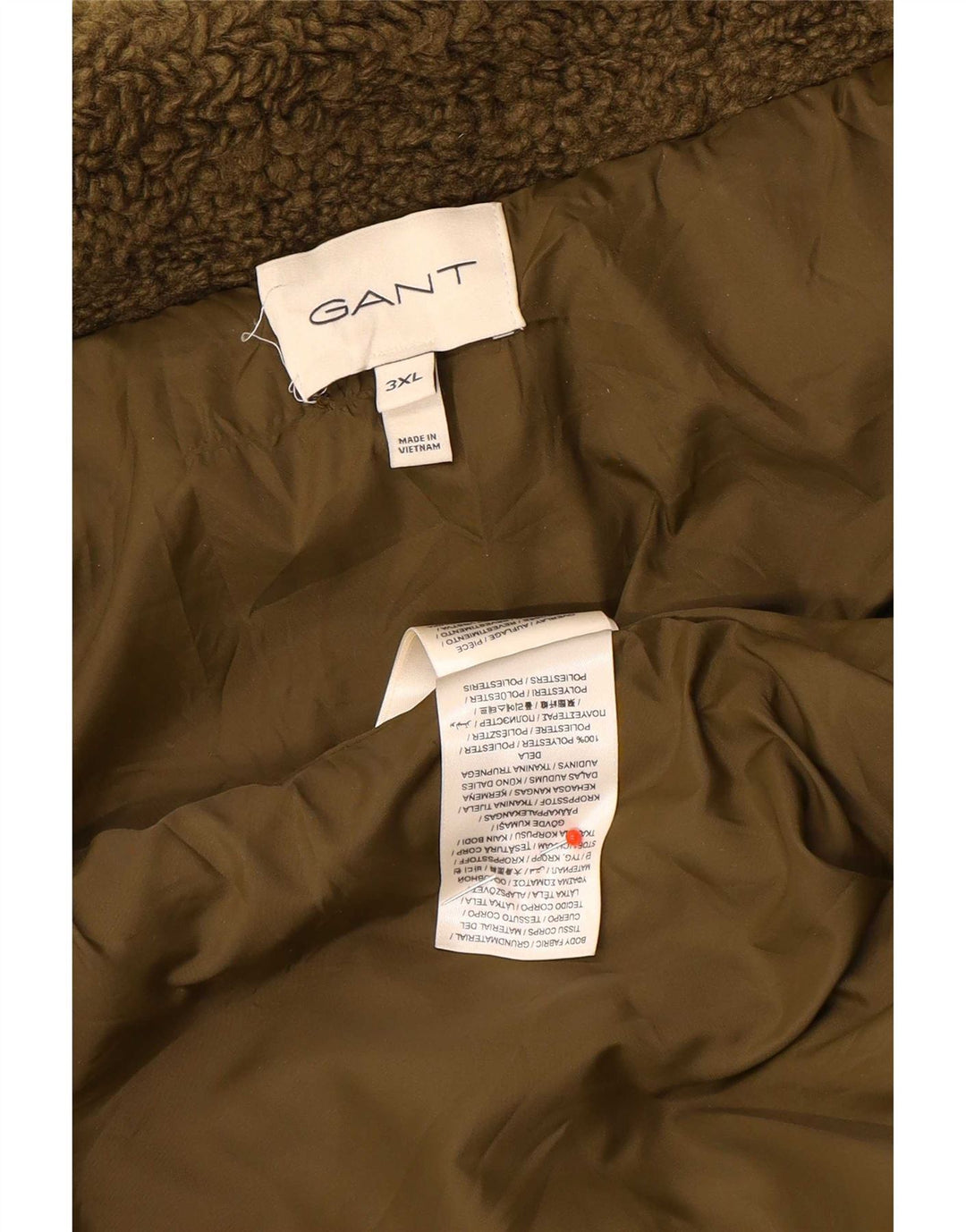 Gant muška jakna od flisa UK 46 3XL kaki poliester