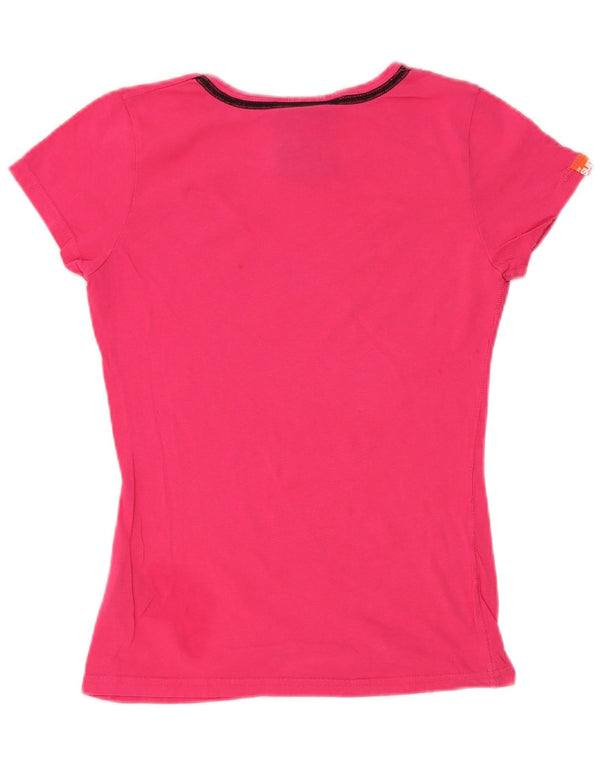 Superdry ženska majica kratkih rukava s grafičkim motivima UK 10 Small Pink Cotton