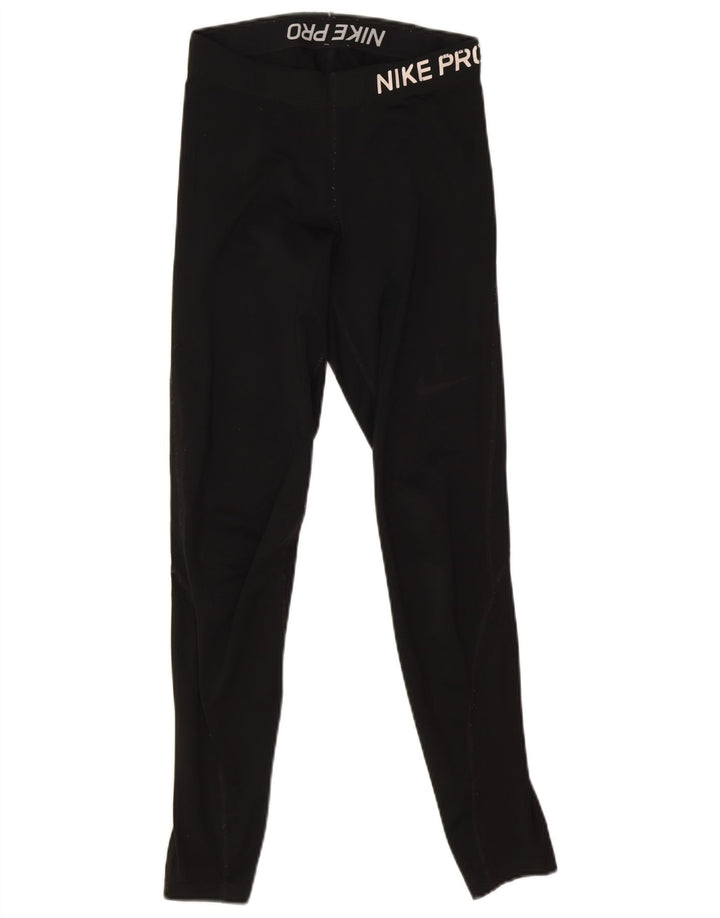 Nike Ženske Dri Fit Graphic Leggings UK 8 Male crne