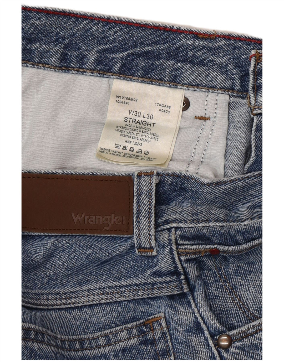 Wrangler muške ravne traperice W30 L30 plavi pamuk