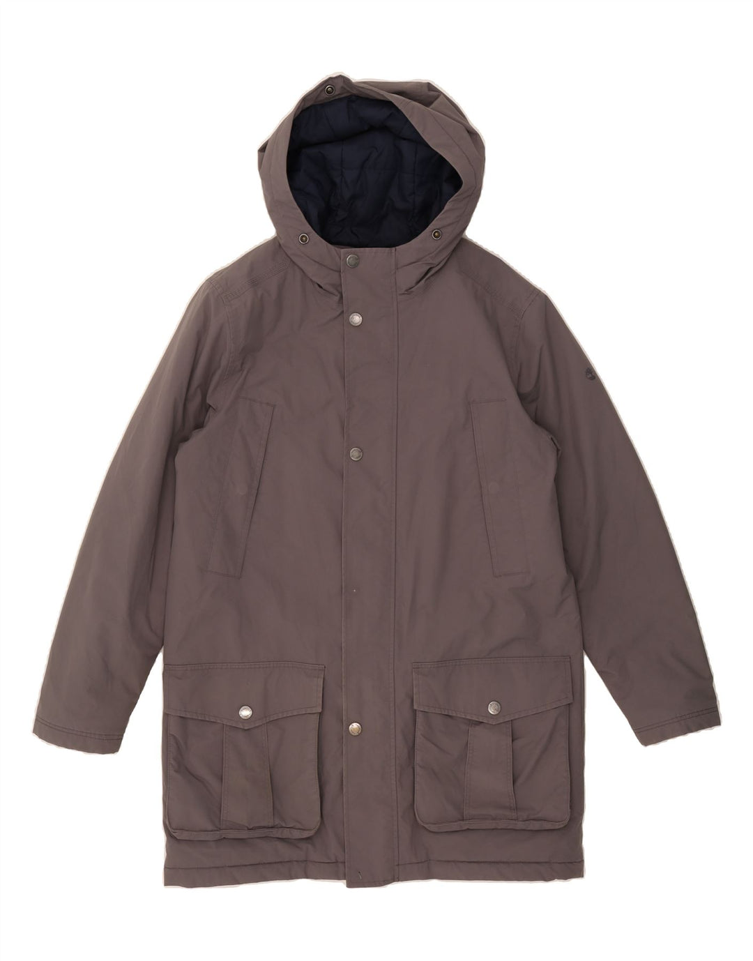 TIMBERLAND Mens Hooded Parka Jacket UK 38 Medium Grey Nylon Vintage Timberland and Second-Hand Timberland from Messina Hembry 