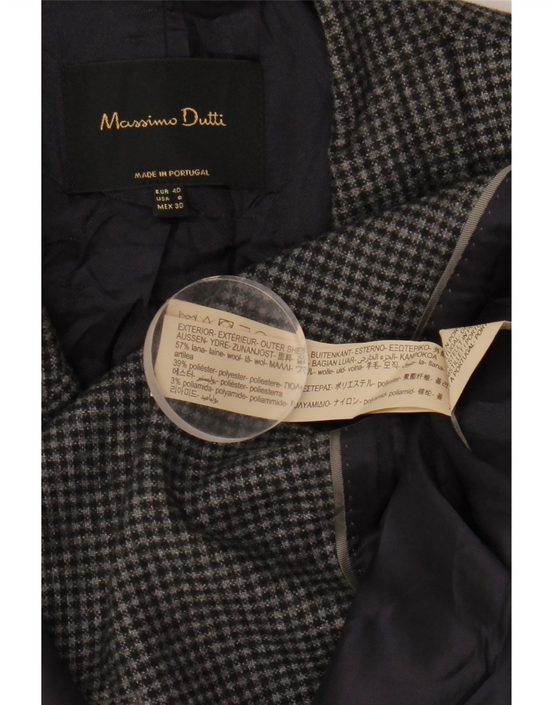 Massimo Dutti Ženska jakna jakna EU 40 srednje siva houndstooth
