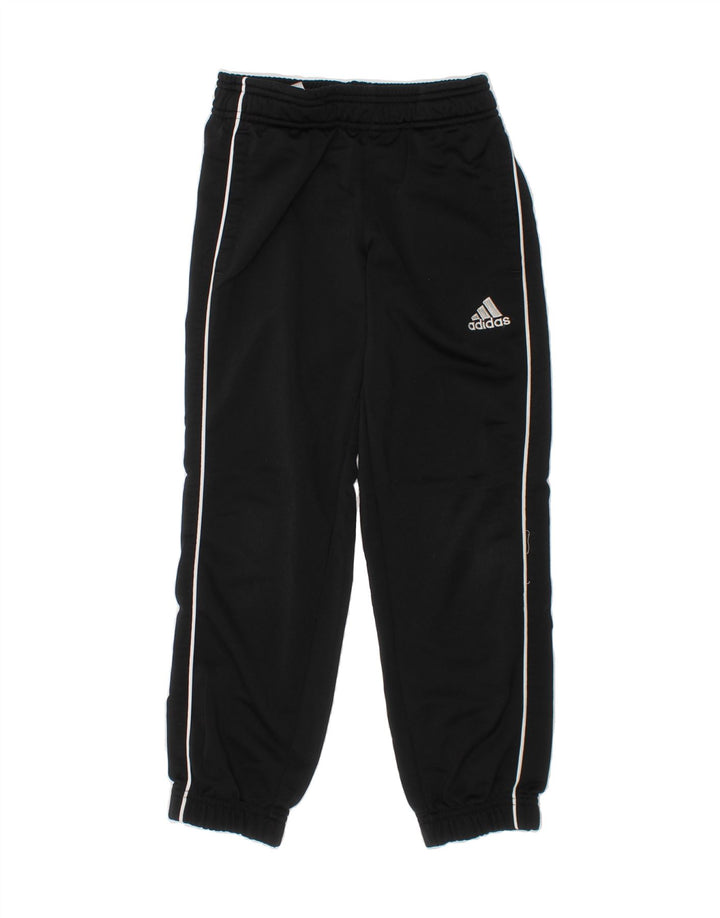 ADIDAS Boys Tracksuit Trousers Joggers 7-8 Years  Black Polyester Vintage Adidas and Second-Hand Adidas from Messina Hembry 