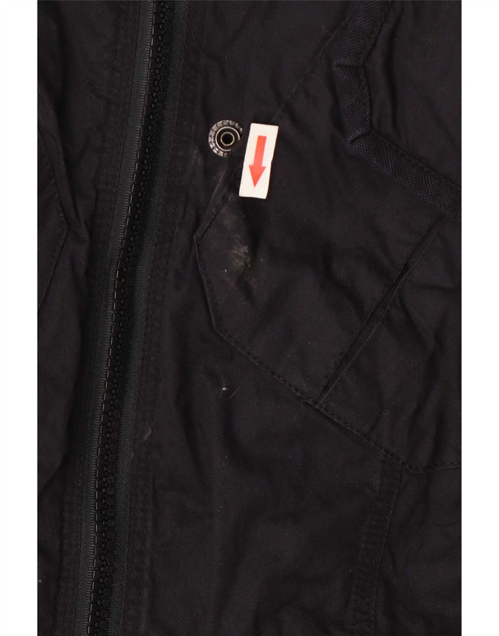 Superdry muška pomoćna jakna UK 38 Srednje crni pamuk