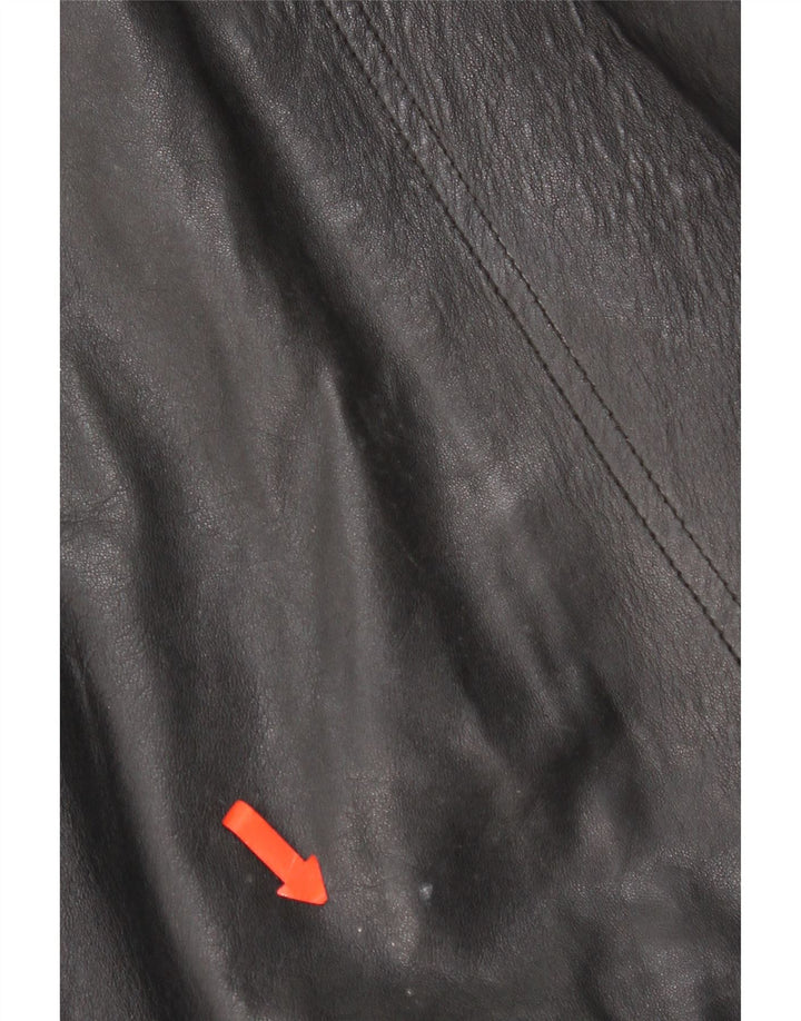 Vintage ženska kožna jakna UK 16 velika crna koža