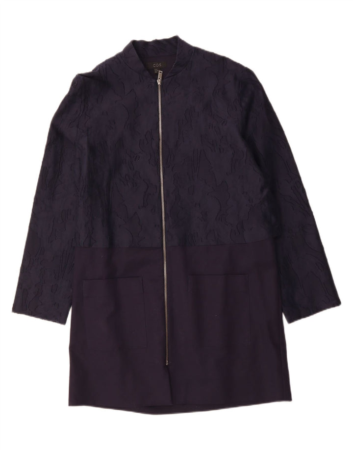 COS ženski kaput EU 40 Srednje tamnoplavi kamuflažni pamuk