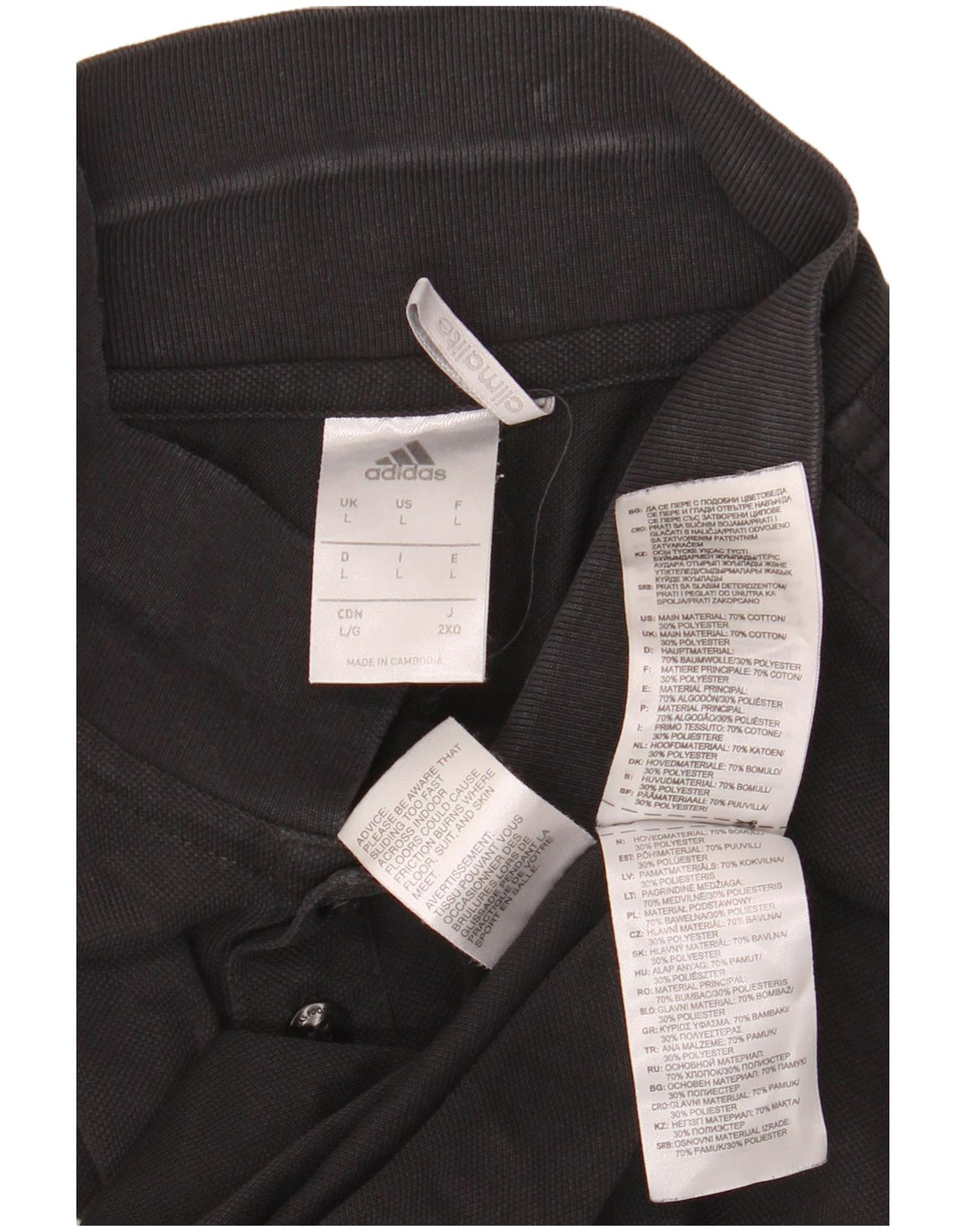 ADIDAS muška Climalite polo majica velika crna pamučna