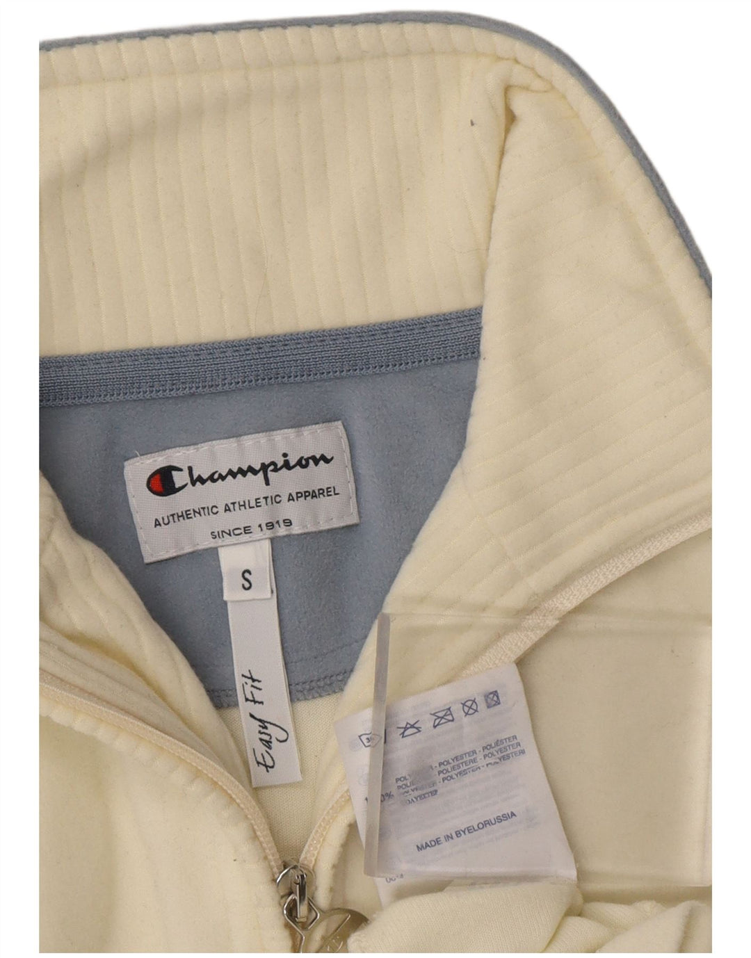 CHAMPION Ženski džemper od flisa s patentnim zatvaračem i izrezom UK 10 Small Off White