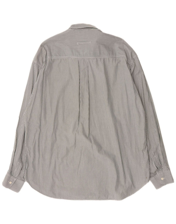 Trussardi Jeans muška košulja XL Green Pinstripe Pamuk