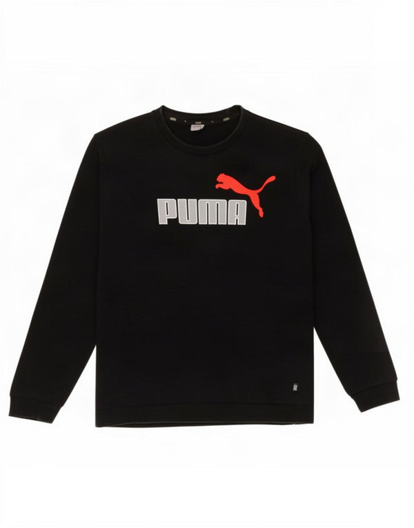 Puma Boys Graphic Sweatshirt Džemper 15-16 godina crni pamuk