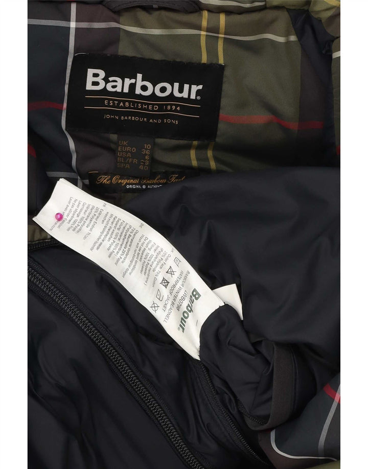 Barbour ženska velika parka jakna s kapuljačom UK 10 Mala siva pamuk