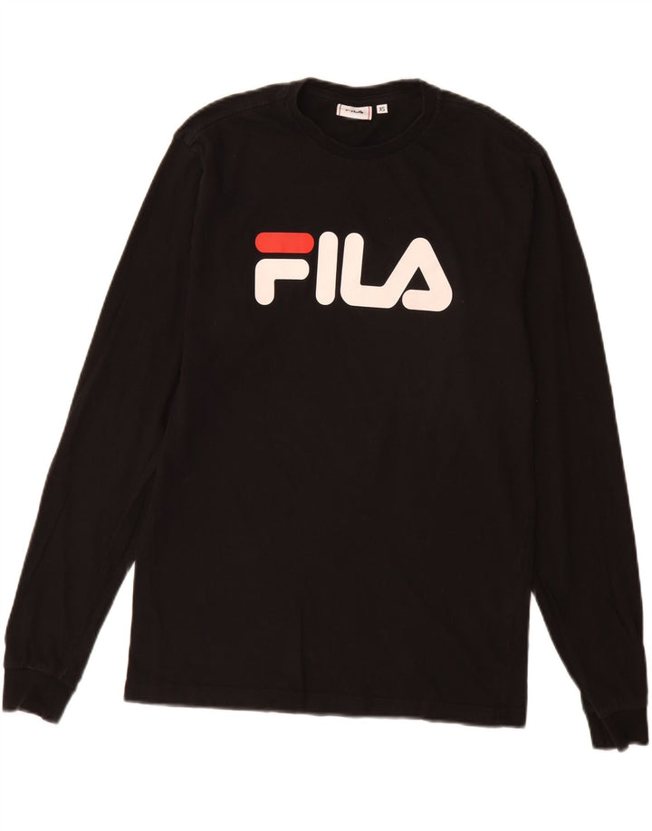 Fila muška grafička majica dugih rukava XS crni pamuk