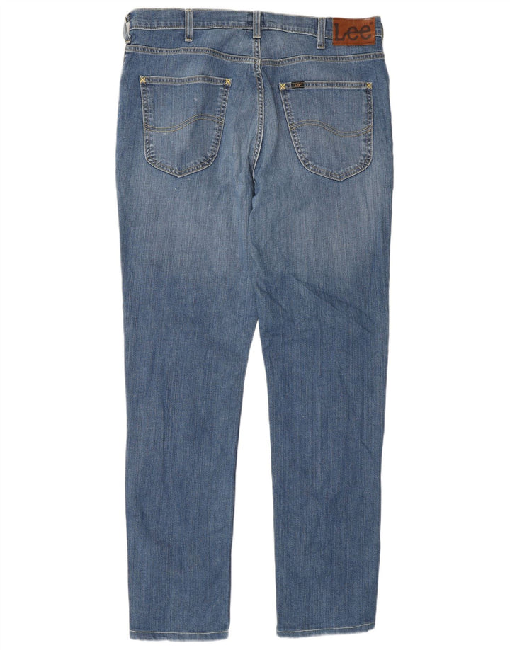 Lee Mens Brooklyn Straight Jeans W36 L32 Plavi pamuk