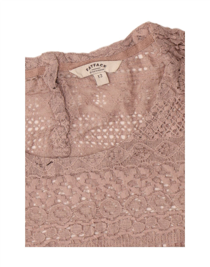 Ženska heklana bluza Fat Face UK 12 srednje bež pamuk